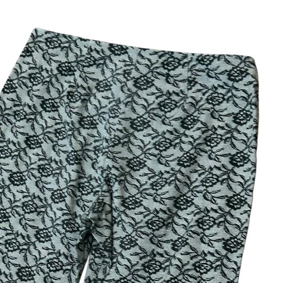 Vintage 90s My Michelle Black faux Floral Lace Pants Made in USA / size 9/10 - - Picture 5 of 5